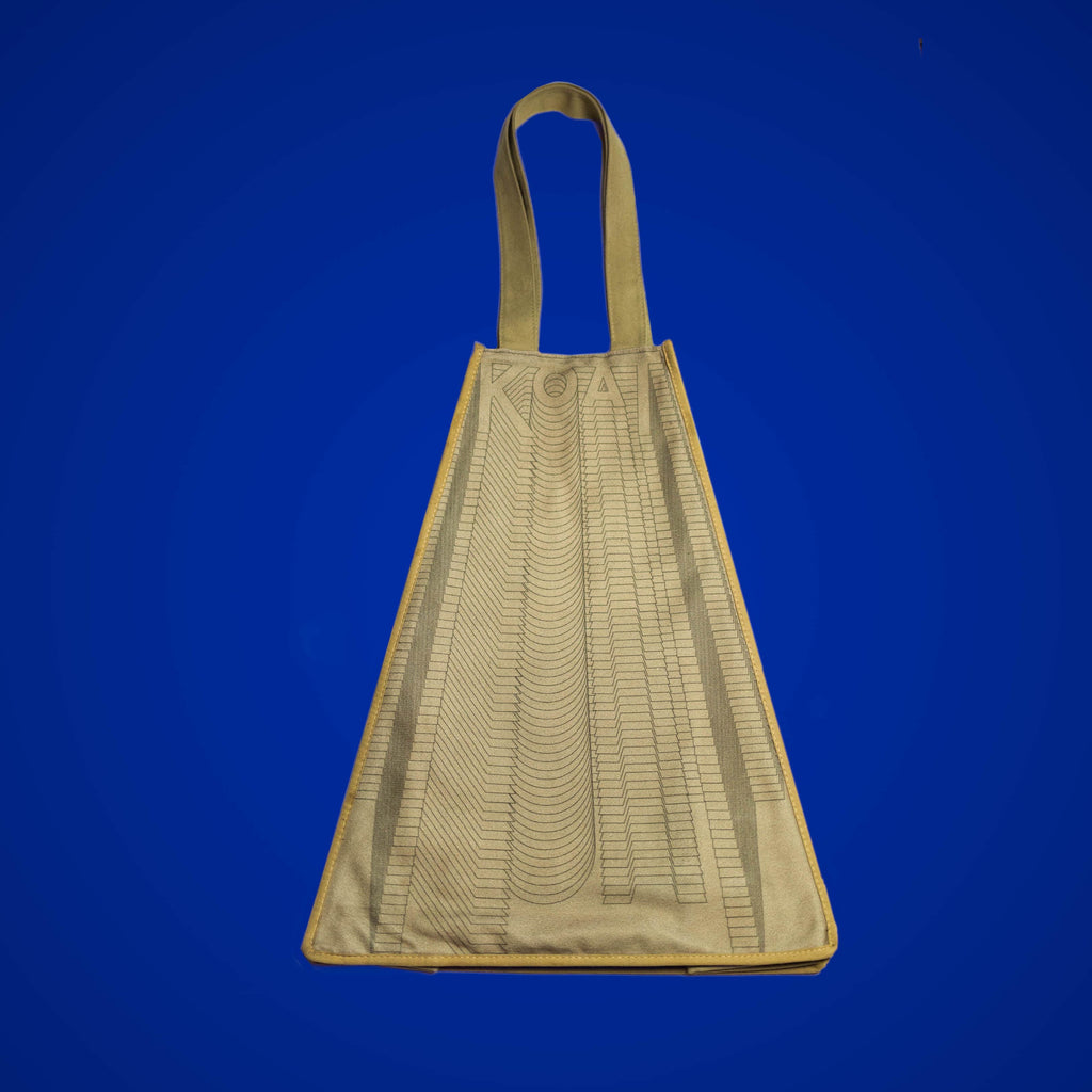 Two-tone Jute And Cotton Bag At Home